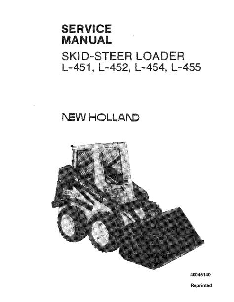 manual for a l455 skid steer|new holland l451 service manual.